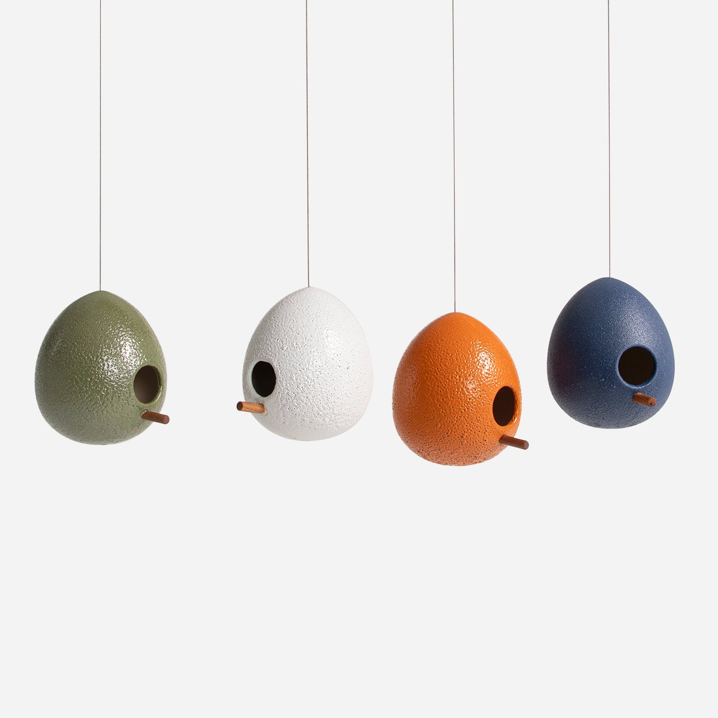 Case Study® Ceramics Birdhouse 4 Piece Bundle Set