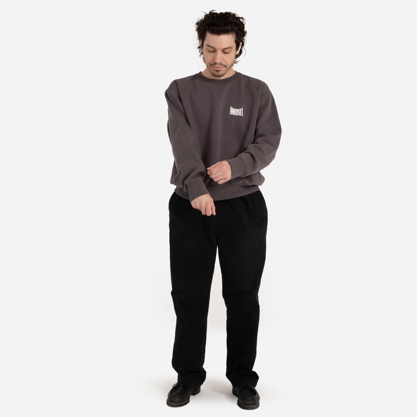 Modernica Logo Crewneck Sweatshirt - Charcoal